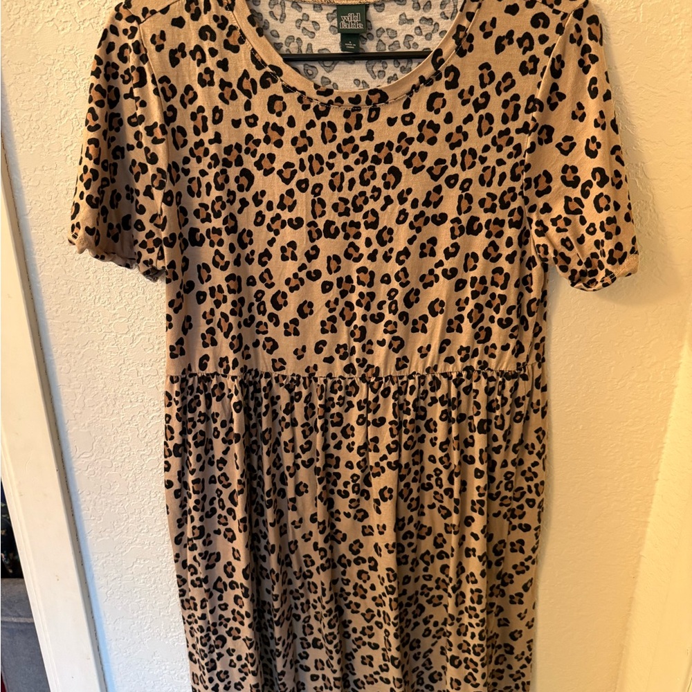 NWOT size S Wild Fable leopard print babydoll dress